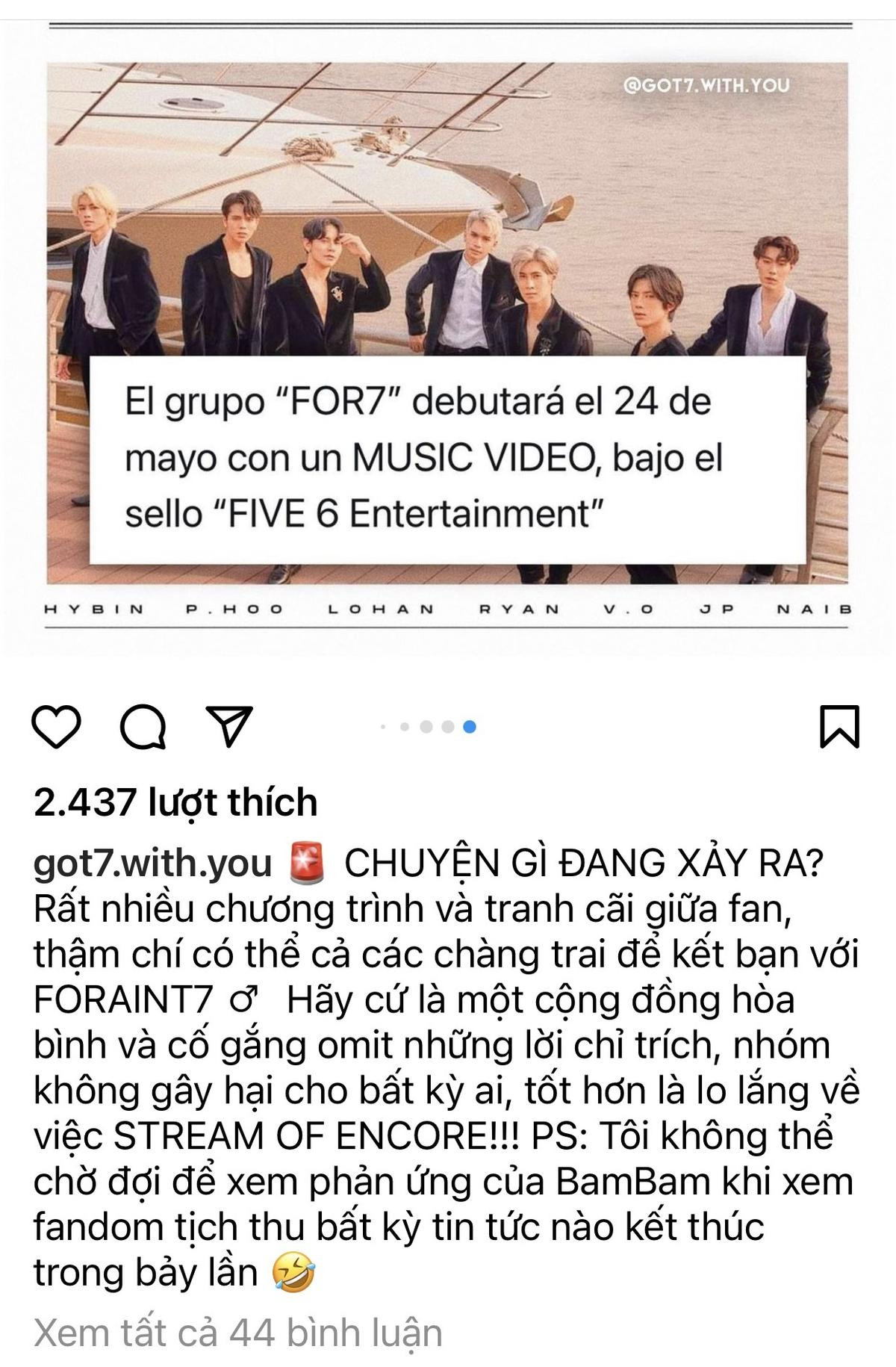 Fandom GOT7 bất ngờ ủng hộ tân binh FOR7 sau nghi án đạo nhái concept? Ảnh 2