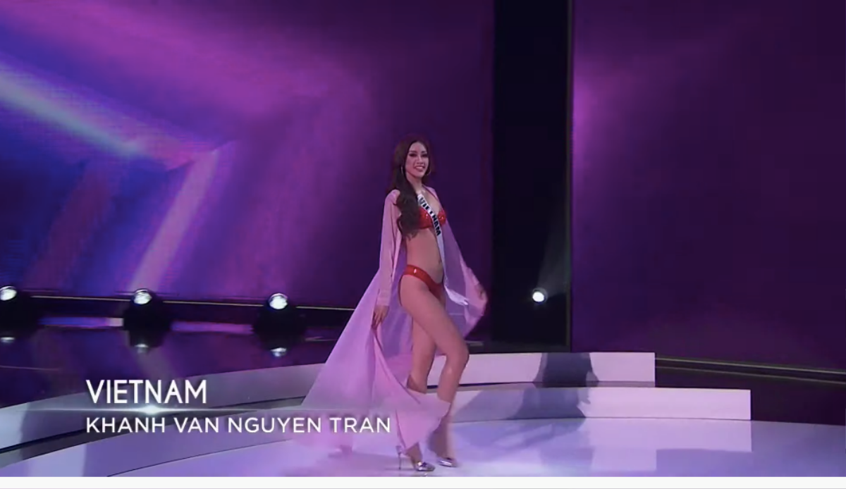 Khánh Vân đốt cháy bán kết Miss Universe với body rực lửa: Catwalk thần sầu, pose dáng tạo hit siêu đỉnh Ảnh 7