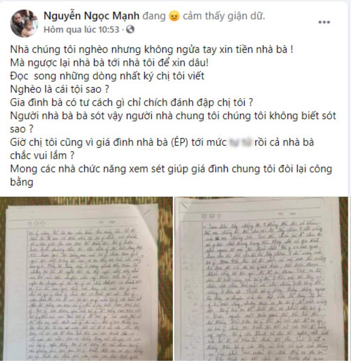 Chị họ mất tích rồi tử vong nghi do bị mẹ chồng chèn ép, anh Nguyễn Ngọc Mạnh phẫn uất đòi công bằng Ảnh 6