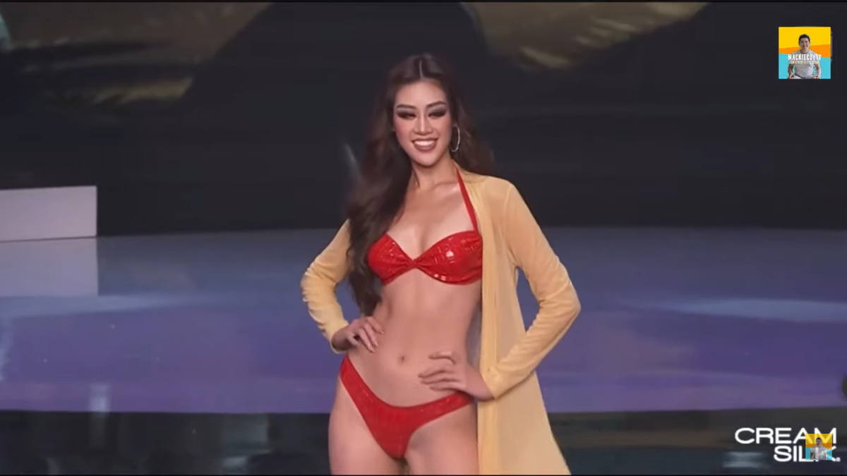 Trực tiếp chung kết Miss Universe 2020: Phần bikini, Khánh Vân đốt mắt khán giả với bộ đồ đỏ siêu bốc lửa Ảnh 40