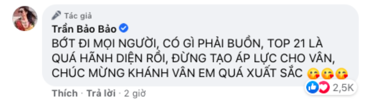 Loạt sao Việt gửi lời động viên Khánh Vân: 'Đừng buồn! Ở nhà có chị em chờ' Ảnh 7