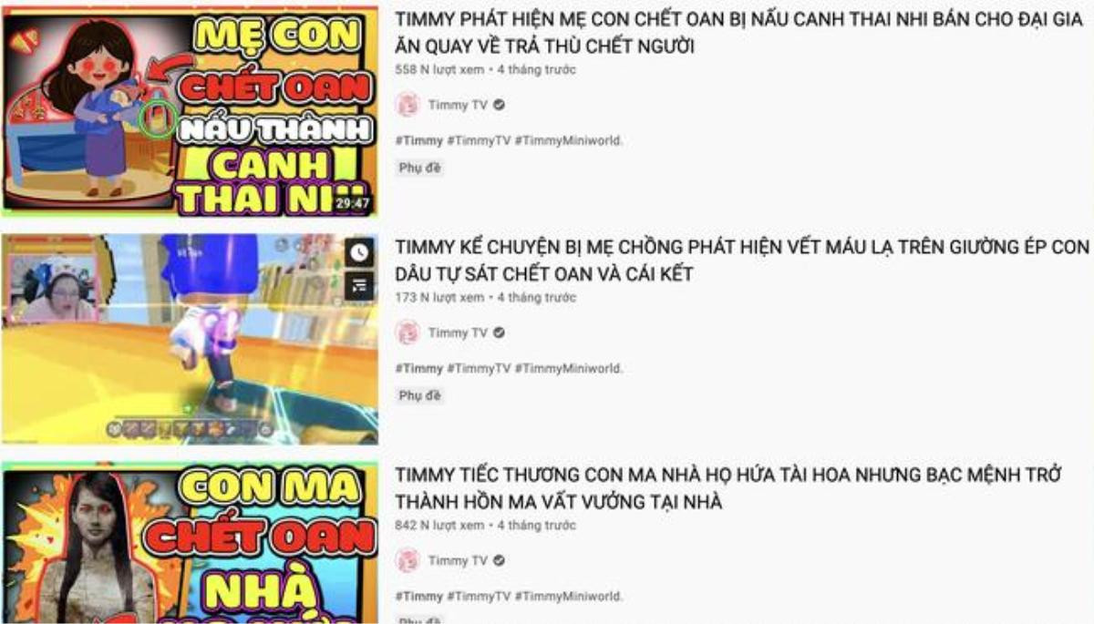 Cục trẻ em đề nghị 'xóa sổ' TIMMY TV - kênh YouTube độc hại, ảnh hưởng tới trẻ em Ảnh 4