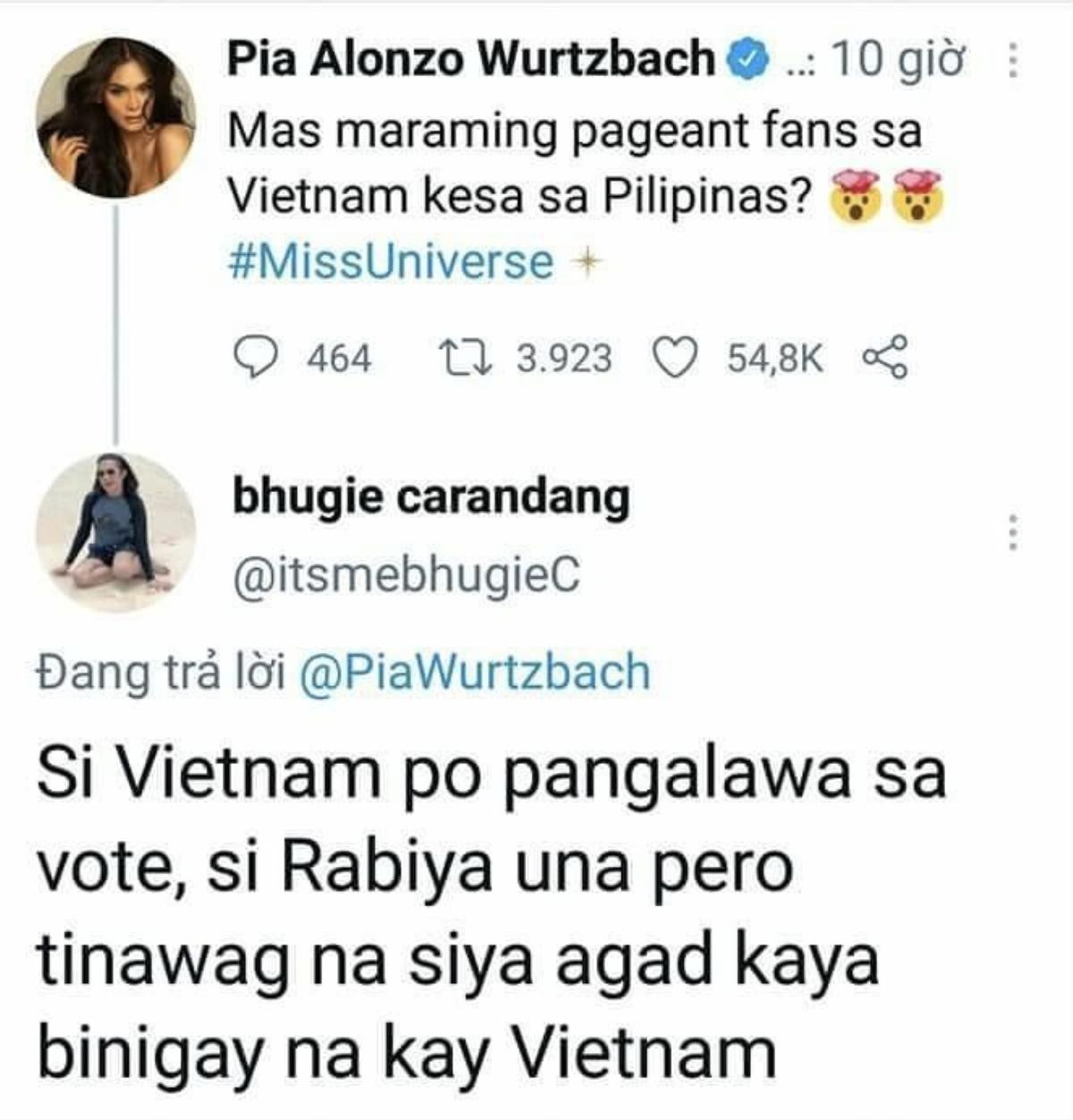 Miss Universe 2015 - Pia Wurtzbach mỉa mai vé vote của Khánh Vân, có ý coi thường khán giả Việt? Ảnh 3