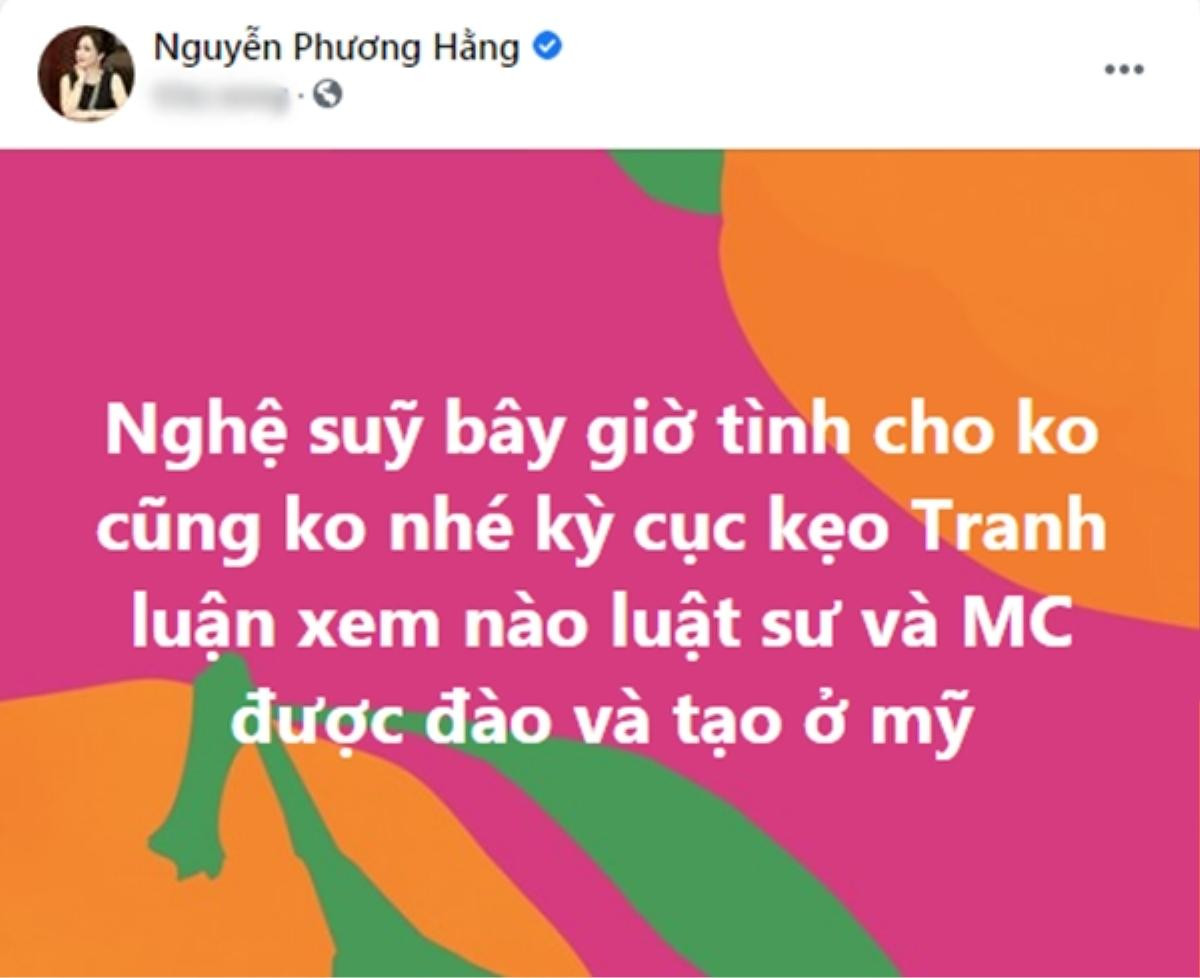 Mặc MC Kỳ Duyên xin lỗi, bà Phương Hằng vẫn quyết 'làm cho đến cùng'? Ảnh 4