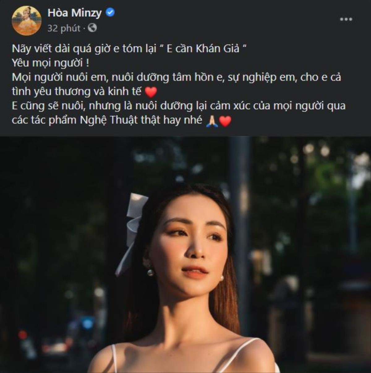 Hòa Minzy nhập cuộc tranh luận 'công chúng nuôi nghệ sĩ' nhưng lại vội vàng xóa đi không rõ lý do Ảnh 5