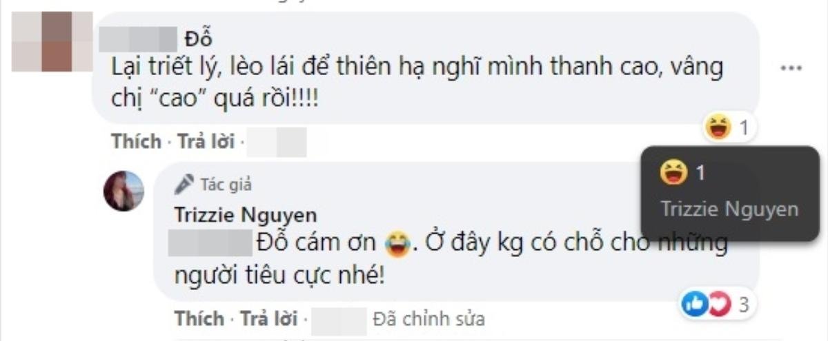 Vợ cũ Bằng Kiều đáp trả 'sâu cay' khi bị netizen mỉa mai 'đăng triết lý dạy đời' Ảnh 4