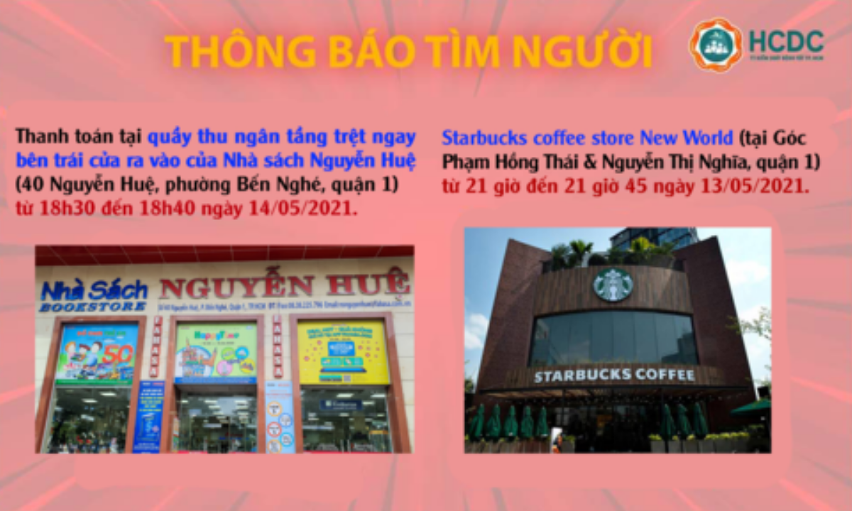 TP.HCM khẩn cấp tìm người đến nhà sách Nguyễn Huệ và tiệm Starbucks liên quan ca mắc COVID-19 Ảnh 1