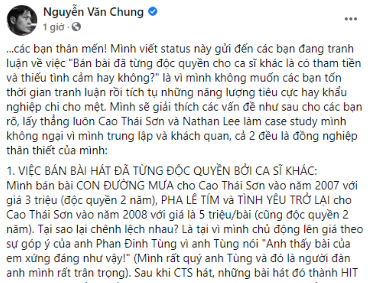 Nguyễn Văn Chung: 'Những kẻ chỉ trí tôi tham tiền thật ấu trĩ và ngu dốt' Ảnh 2