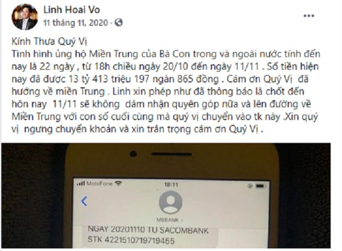 Ca sĩ Mỹ Lệ bênh vực Hoài Linh trong vụ từ thiện 13 tỷ: 'Làm ơn đừng sồn sồn, đừng tát nước theo mưa' Ảnh 1