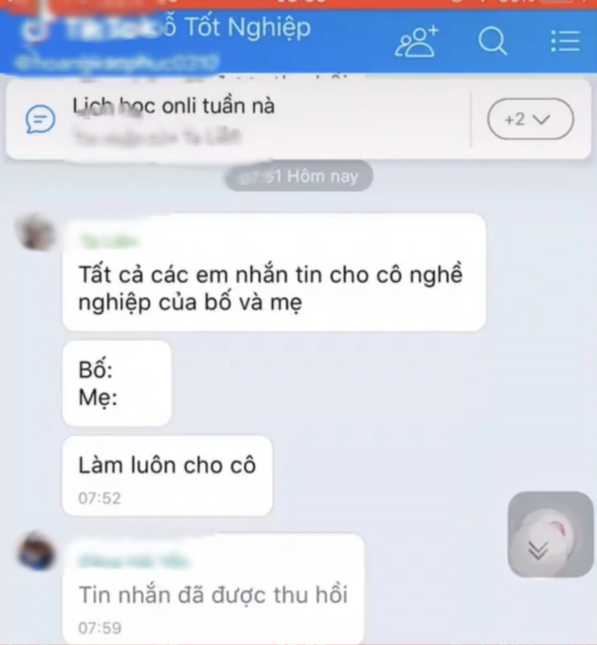 Yêu cầu học trò nêu ngành nghề của bố mẹ trong group chat, giáo viên bị chê trách vì thiếu tế nhị Ảnh 1