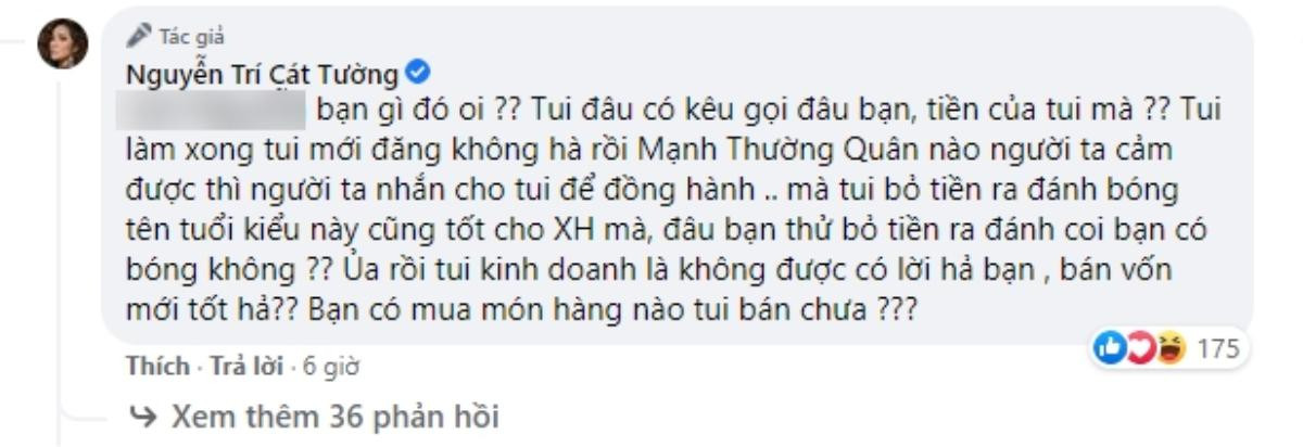 MC Cát Tường và anti-fan bật nhau 'tanh tách' chuyện làm từ thiện, còn lôi cả bà Phương Hằng vào Ảnh 4