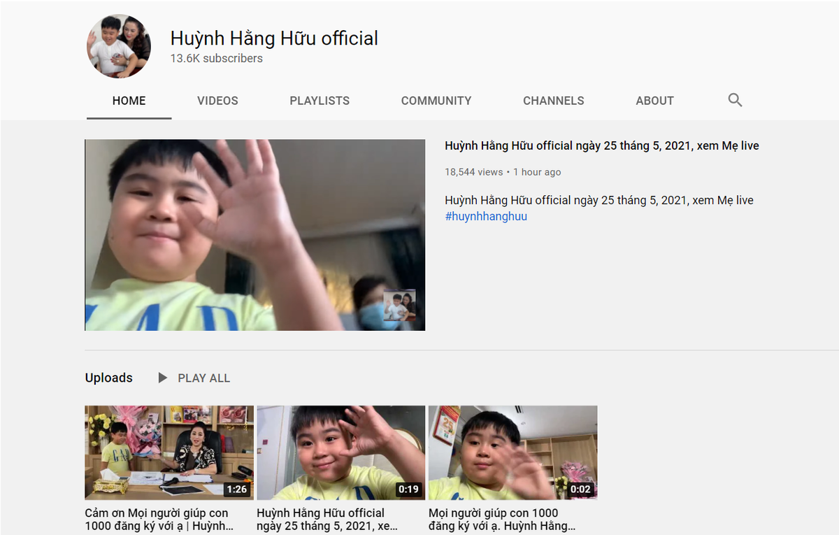 Mới 'ké fame' mẹ trên livestream, kênh YouTube của con trai bà Phương Hằng thu về lượt theo dõi 'khủng' Ảnh 2