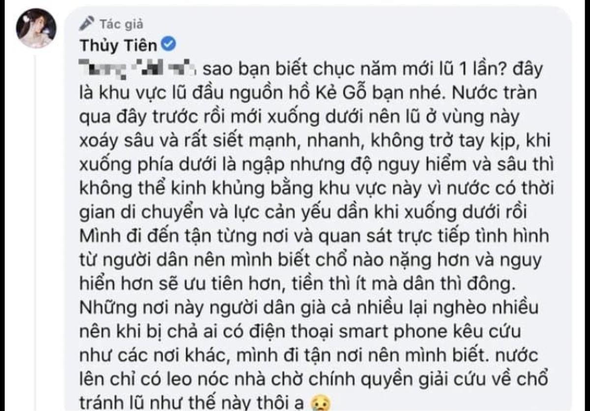 Thuỷ Tiên đáp trả đanh thép khi bị 'công kích' lại chuyện từ thiện: 'Tiền thì ít mà dân thì đông' Ảnh 3