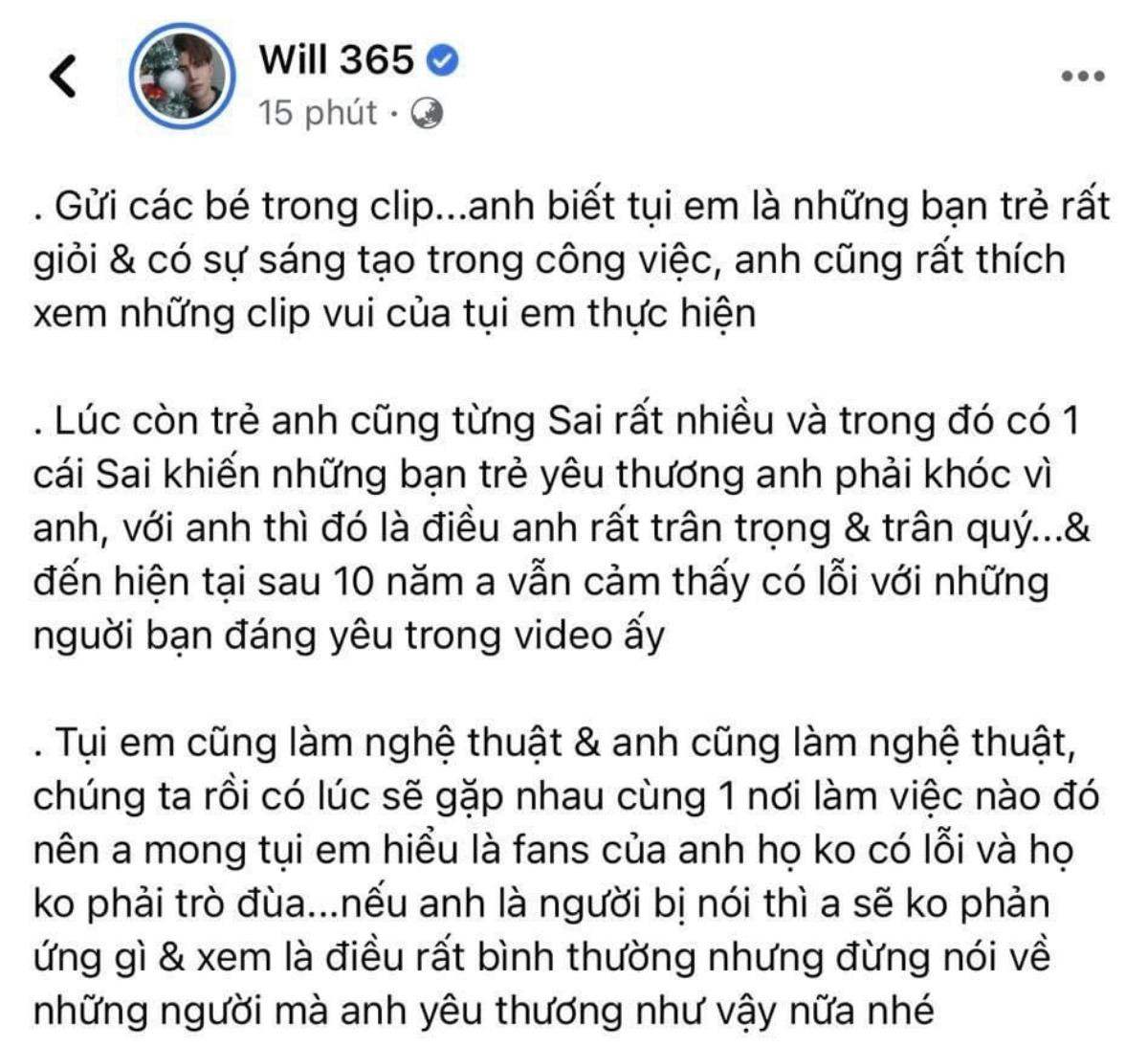 Bị đào lại quá khứ không hay, Will tức tốc yêu cầu đàn em xin lỗi Ảnh 1