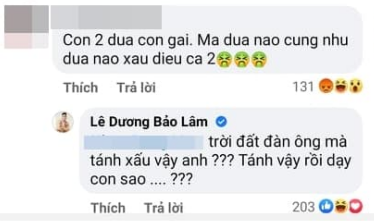 Lê Dương Bảo Lâm bức xúc đáp trả khi hai con gái bị chê xấu Ảnh 3