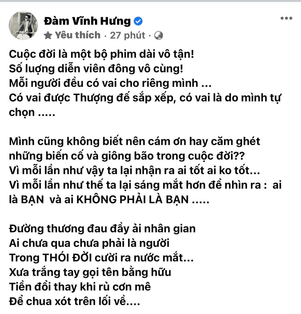 Đàm Vĩnh Hưng đăng đàn ẩn ý sau khi bị bà Nguyễn Phương Hằng công kích chuyện làm từ thiện Ảnh 3