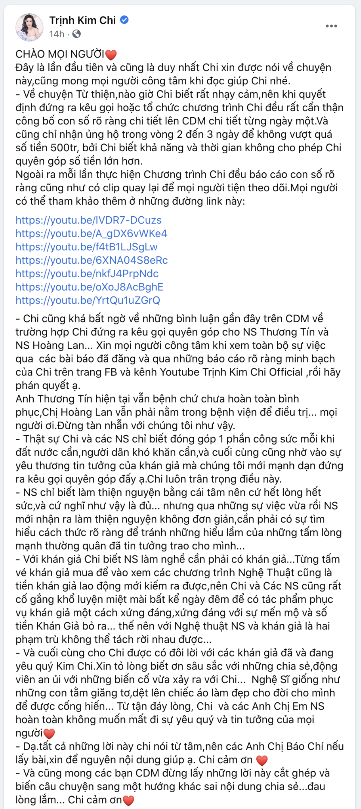 Bị tố dàn dựng vụ NS Thương Tín bị bệnh, Trịnh Kim Chi lên tiếng: 'Đừng tàn nhẫn với chúng tôi như vậy' Ảnh 3