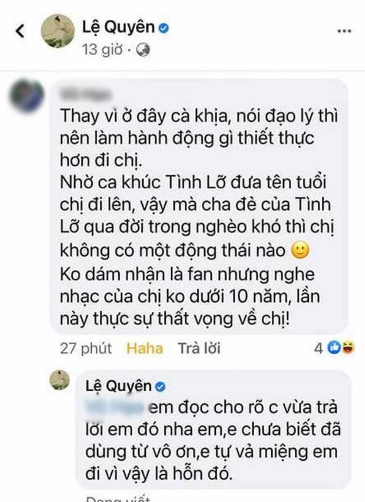 Đang yên đang lành bỗng bị tố vô ơn với 'cha đẻ' hit 'Tình lỡ', Lệ Quyên đáp trả đanh thép Ảnh 5