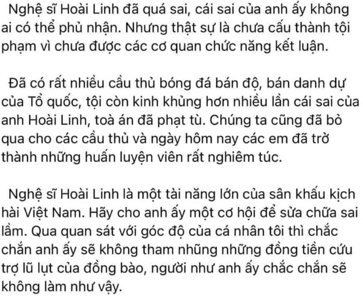 Ông Đoàn Ngọc Hải tiếp tục bảo vệ Hoài Linh: Không nên suy đoán theo hướng có tội, đẩy họ vào đường cùng Ảnh 3