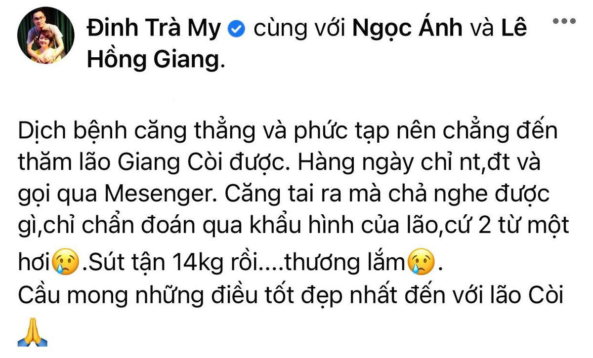 Nghệ sĩ Giang Còi sút 14 kg sau khi nhập viện điều trị ung thư Ảnh 1