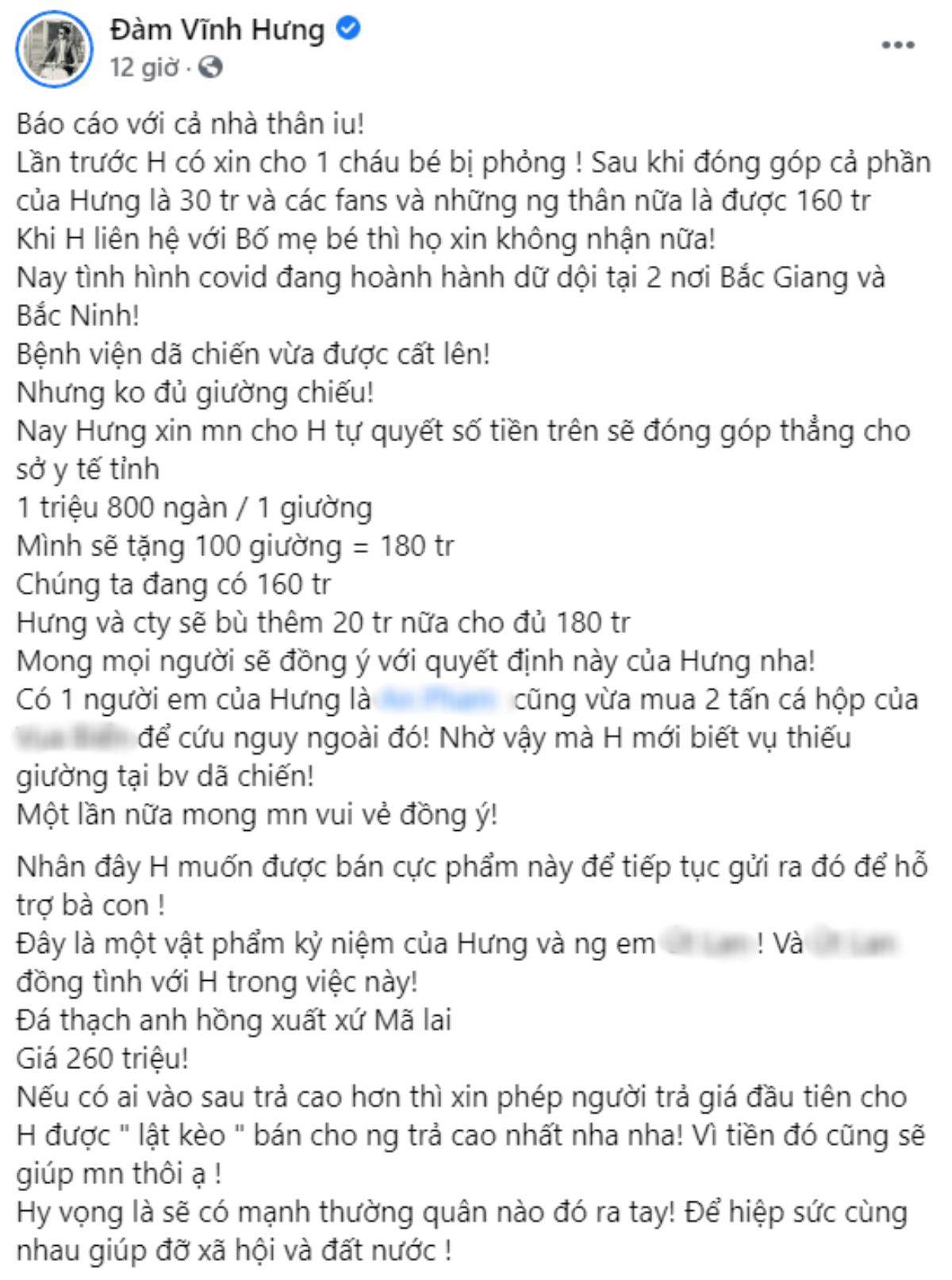 Loạt ca sĩ Việt đồng lòng quyên góp từ thiện, chung tay đẩy lùi COVID-19 Ảnh 6