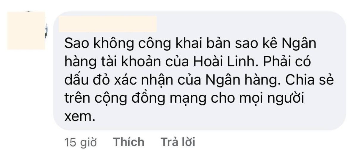 Dân mạng yêu cầu ekip NSƯT Hoài Linh sao kê số tiền cứu trợ hơn 15,2 tỷ Ảnh 6