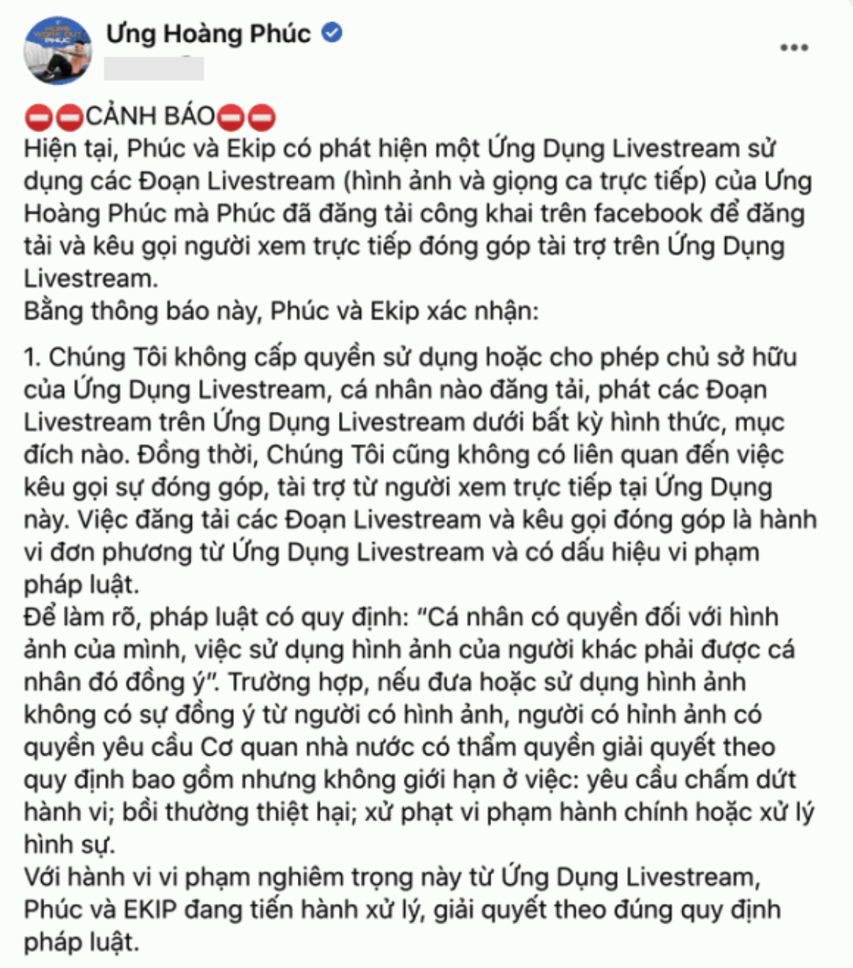 Bị dùng hình ảnh trái phép và vô cùng tinh vi, Ưng Hoàng Phúc bức xúc và khẳng định sẽ 'kiện' Ảnh 1