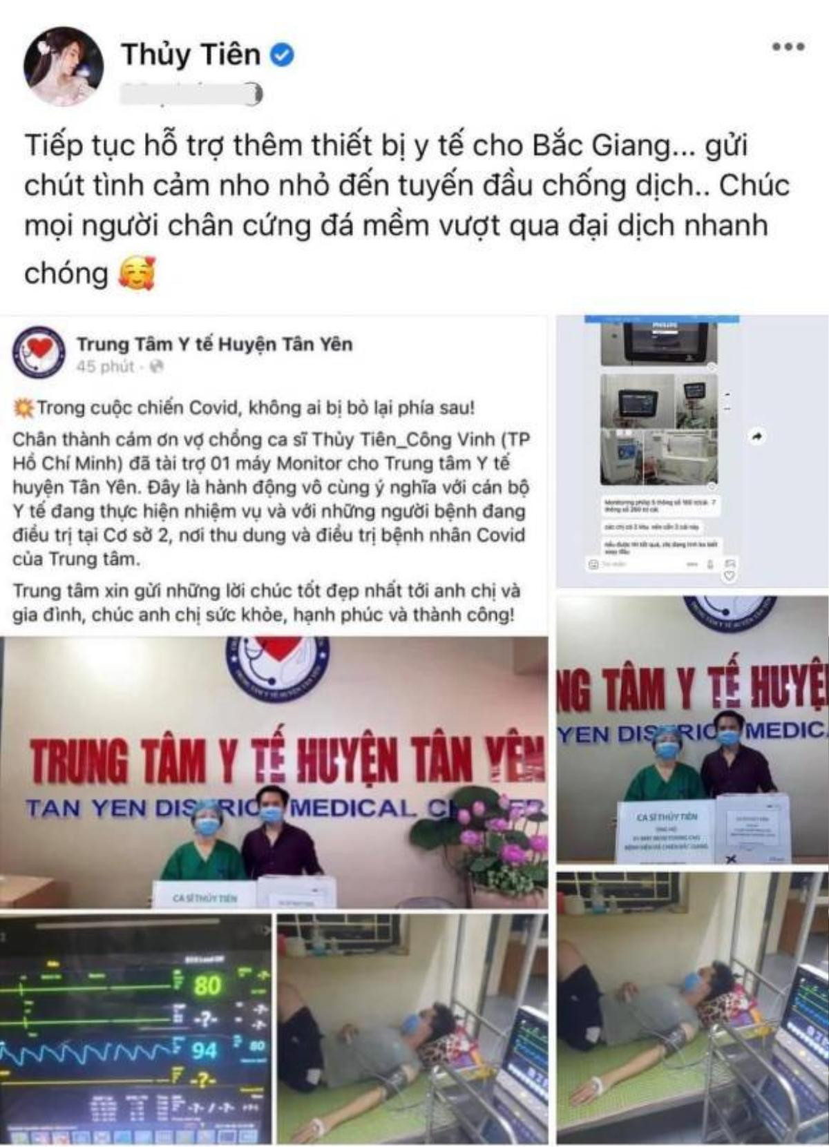 Bị nói 'nhận vơ' trong việc hỗ trợ thiết bị y tế, Thủy Tiên 'đáp trả' bằng hành động tức thời Ảnh 1