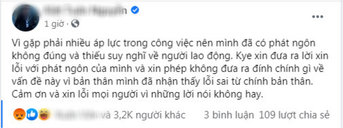 Stylist từng làm việc với Hồ Ngọc Hà xin lỗi cộng đồng mạng vì chê người lao động 'nhớp nháp' Ảnh 2