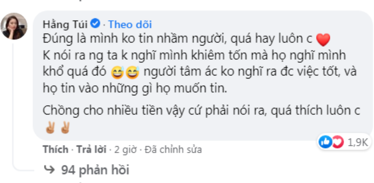 Thủy Tiên đăng tâm thư giãi bày vụ 'ăn chặn 178 tỷ', Hằng Túi vào bình luận điều này đã lên ngay top đầu Ảnh 3