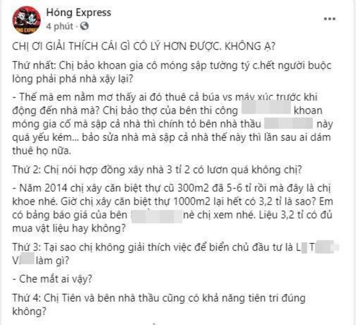 Nhiều điểm bất thường trong tâm thư Thuỷ Tiên trần tình về biệt thự: 'Chi phí 3,2 tỷ là quá hoang đường'? Ảnh 2