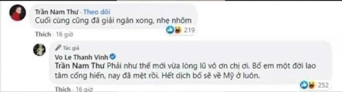 Bị netizen 'công kích' nghi xóa bình luận nhạy cảm về việc Hoài Linh làm từ thiện, Nam Thư liền lên tiếng Ảnh 1