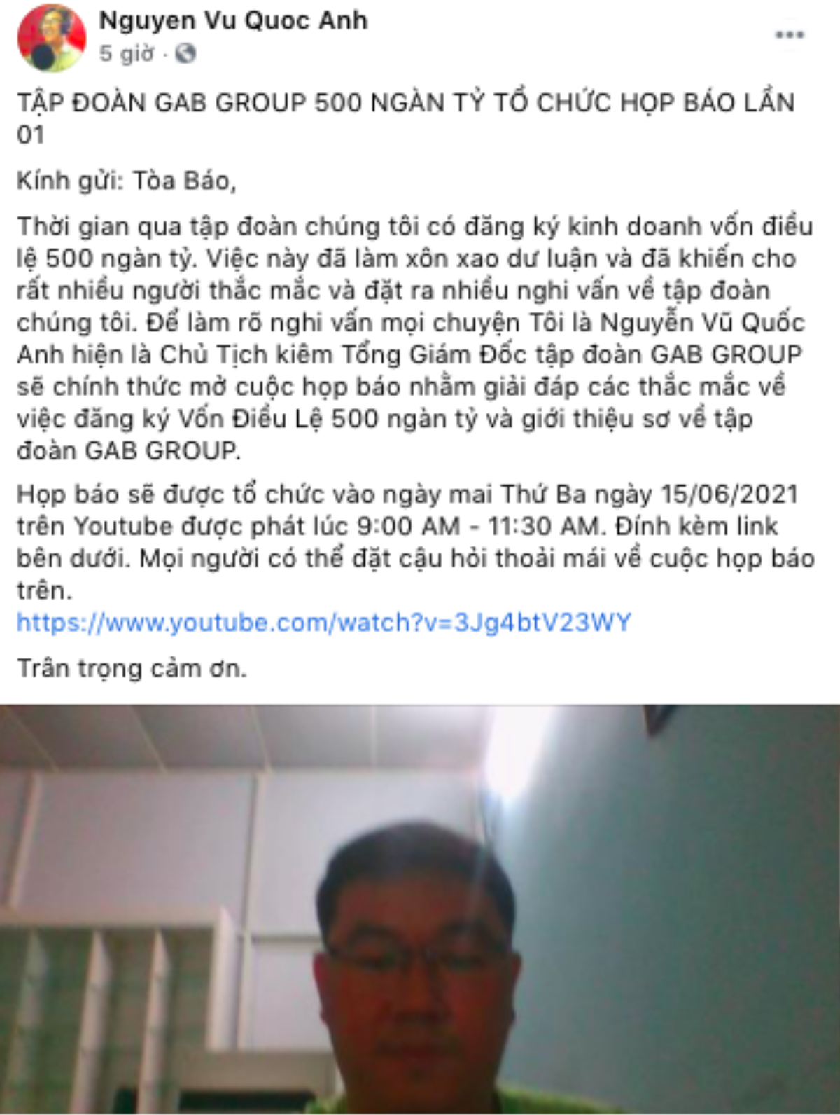 'Siêu doanh nghiệp' có vốn điều lệ 5000 tỷ đồng: CEO sẽ lên tiếng giải thích mọi nghi vấn Ảnh 1