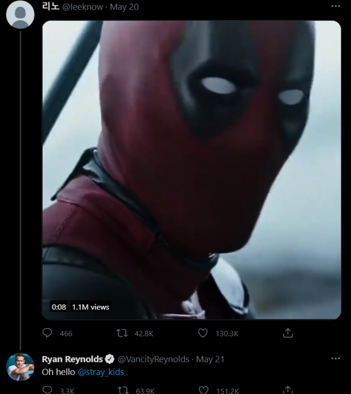 Loạt hành động cho thấy 'Deadpool' Ryan Reynolds là fanboy chân chính của Stray Kids Ảnh 1