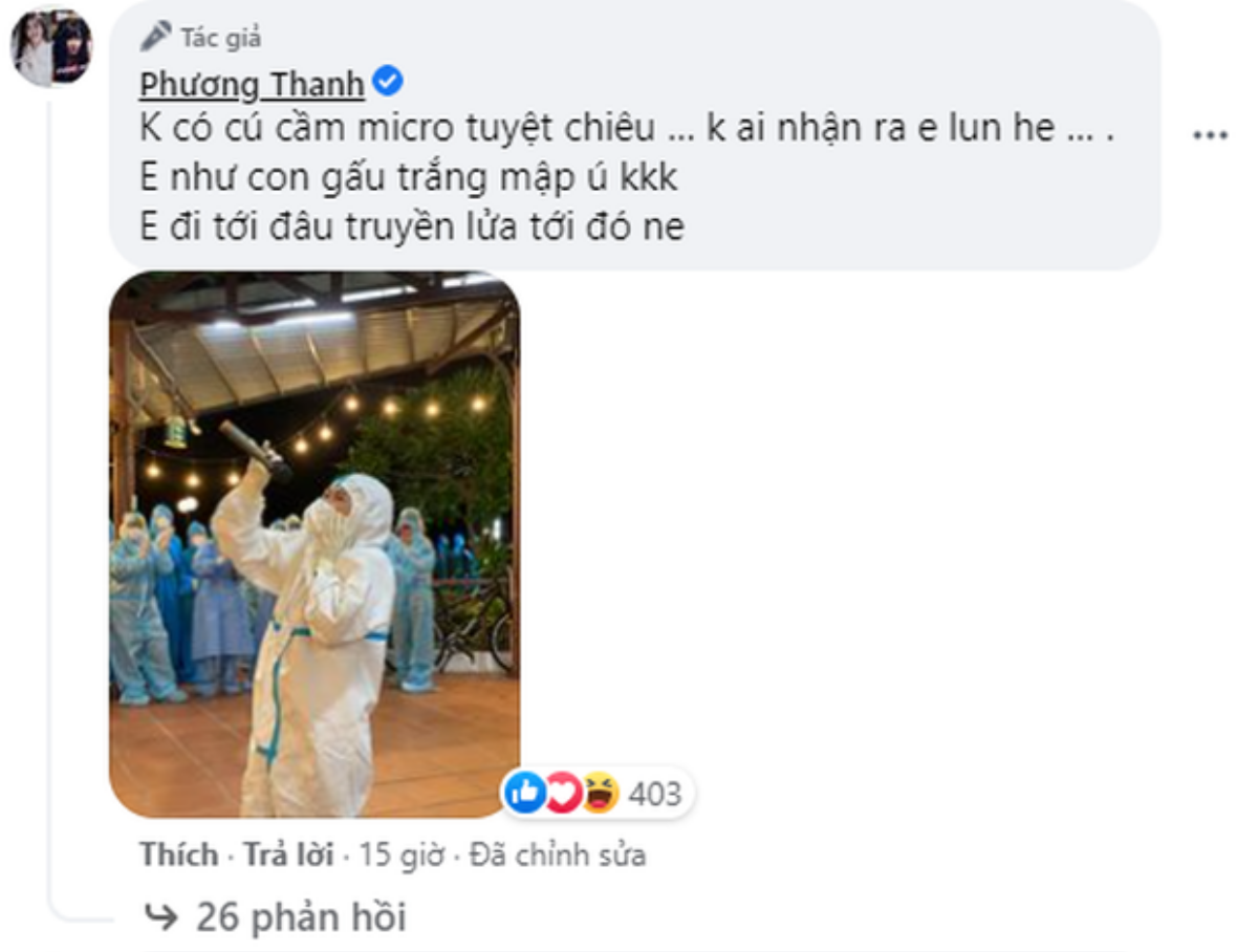 Phương Thanh hát tặng các y bác sĩ tại khu xét nghiệm Covid-19 khiến khán giả xúc động Ảnh 4