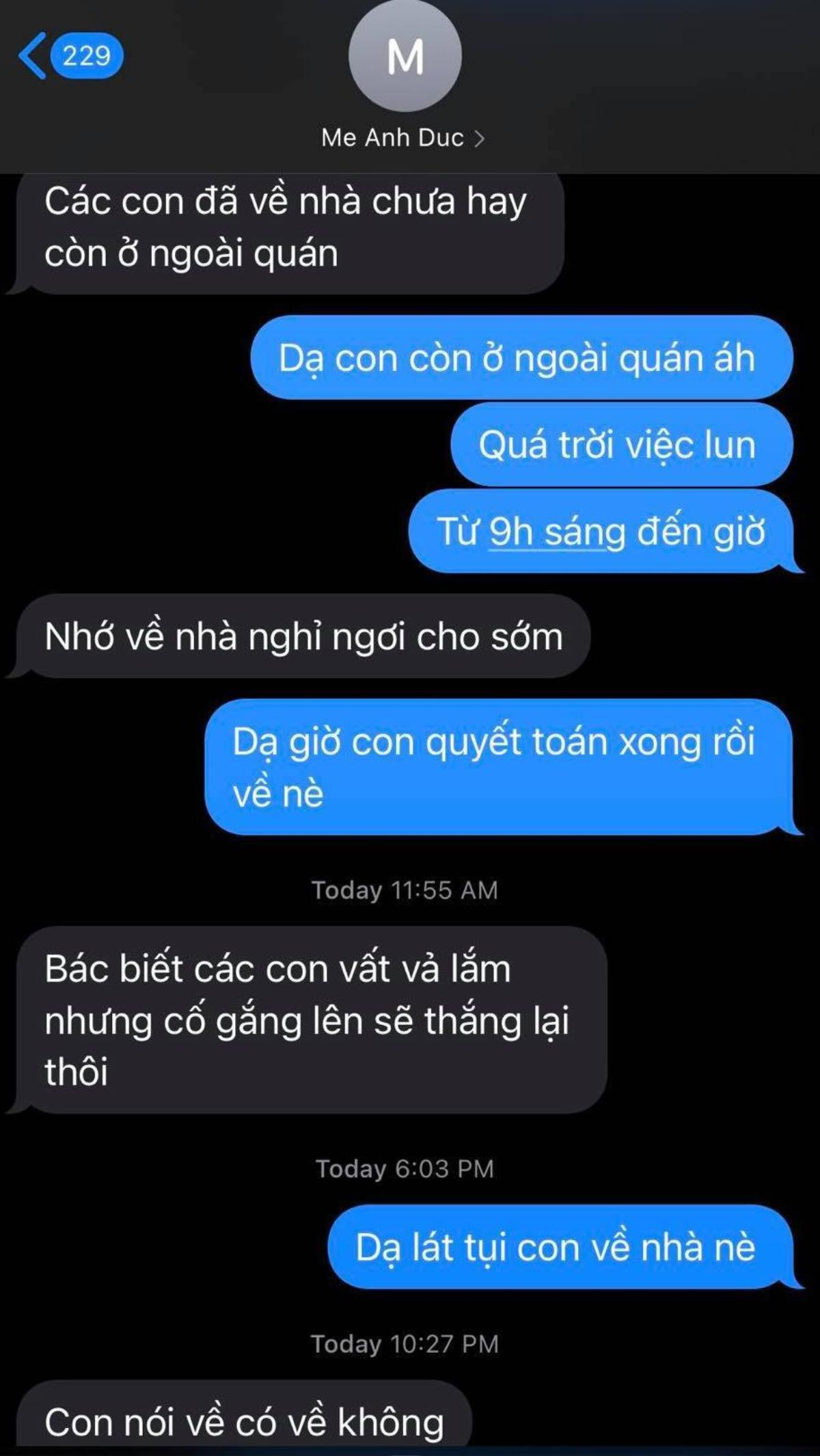 Mẹ ruột diễn viên Anh Đức chủ động nhắn tin hỏi han quan tâm 'con dâu tương lai' Ảnh 3