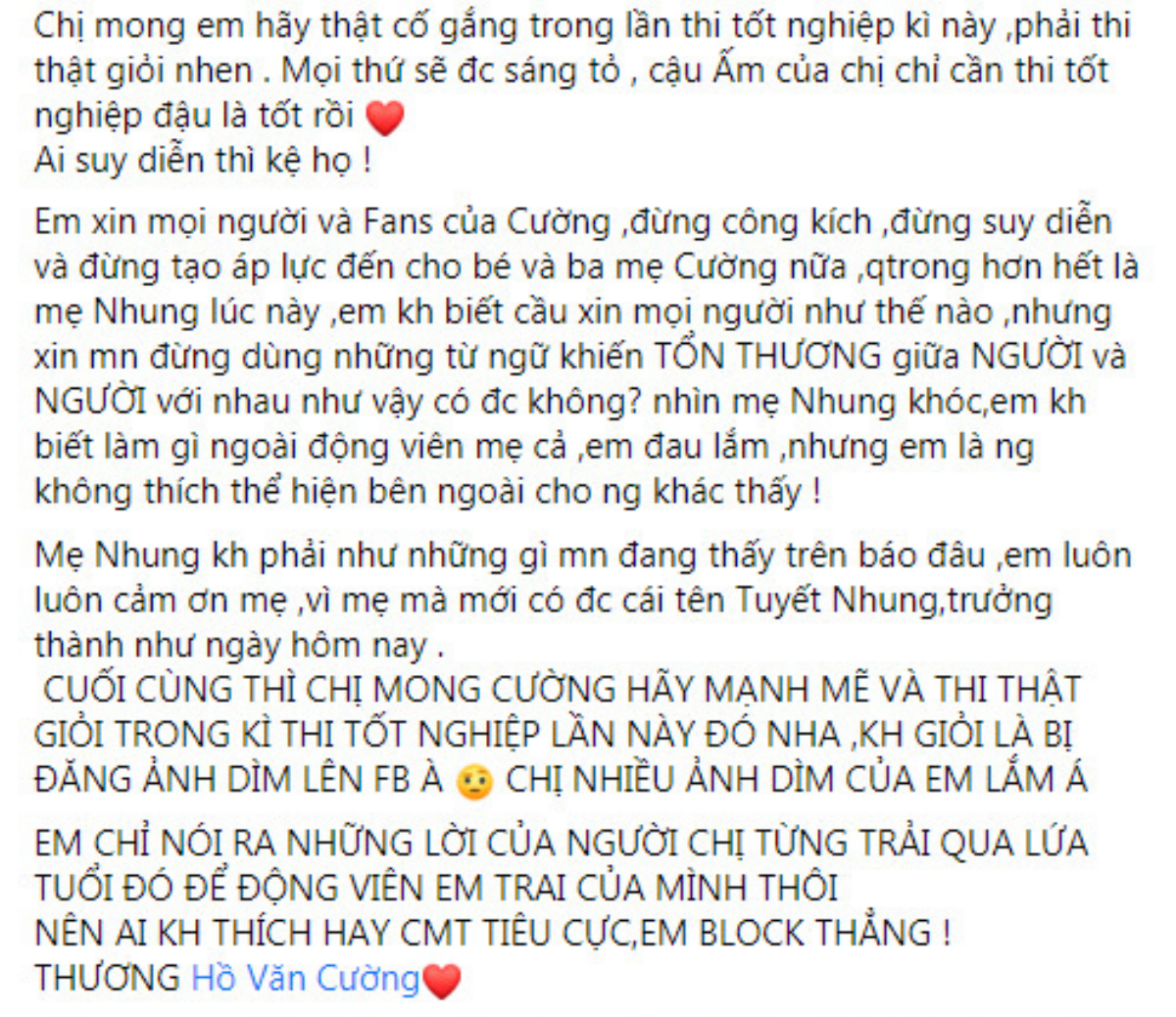 Con gái nuôi Phi Nhung nhắn nhủ Hồ Văn Cường: 'Đừng để người khác công kích, biết sai ở đâu thì sửa' Ảnh 4