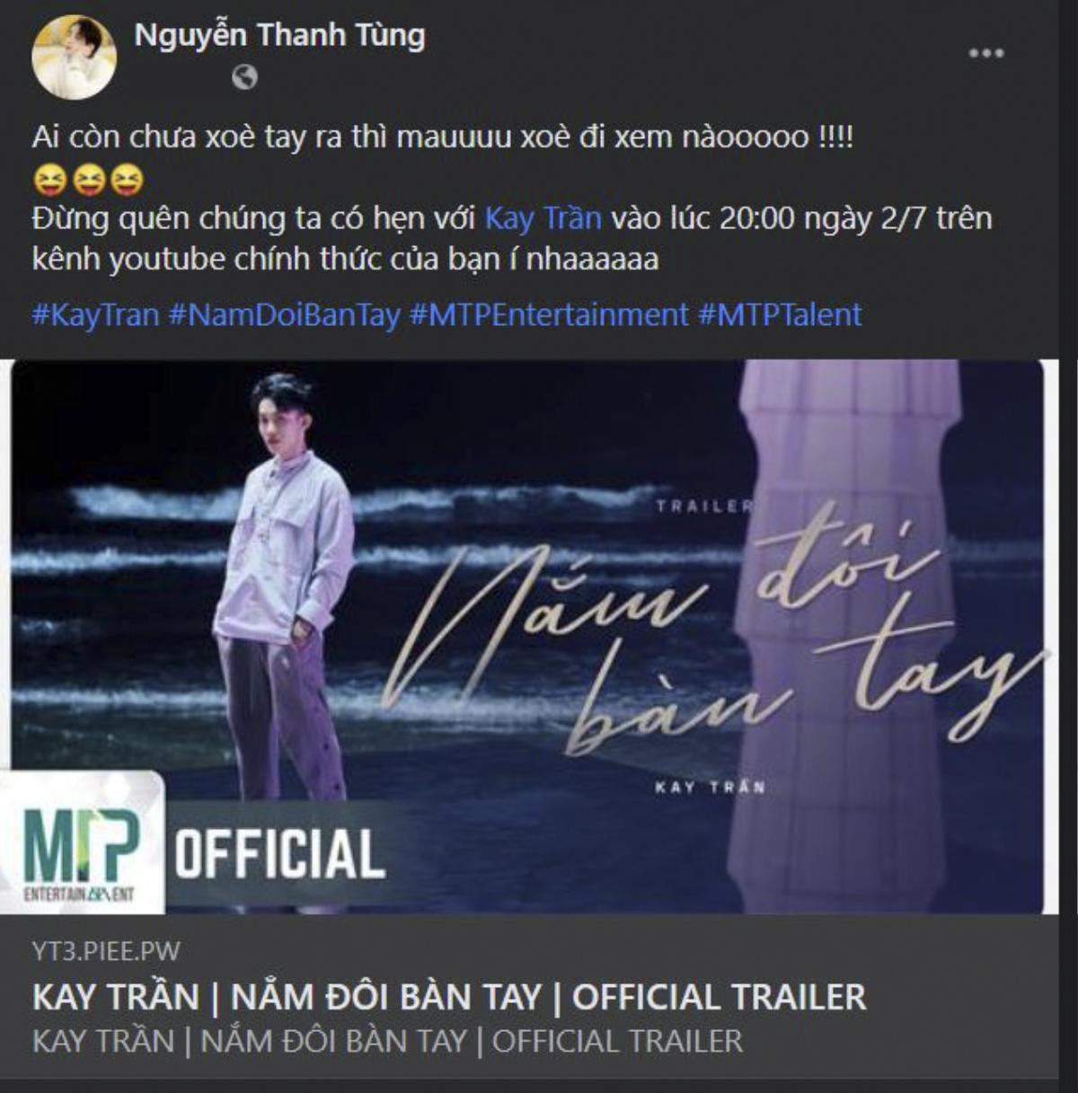 Có tâm như Sơn Tùng: Quảng bá bài mới cho 'gà nhà' Kay Trần theo người chơi hệ bắt trend Tik Tok Ảnh 2