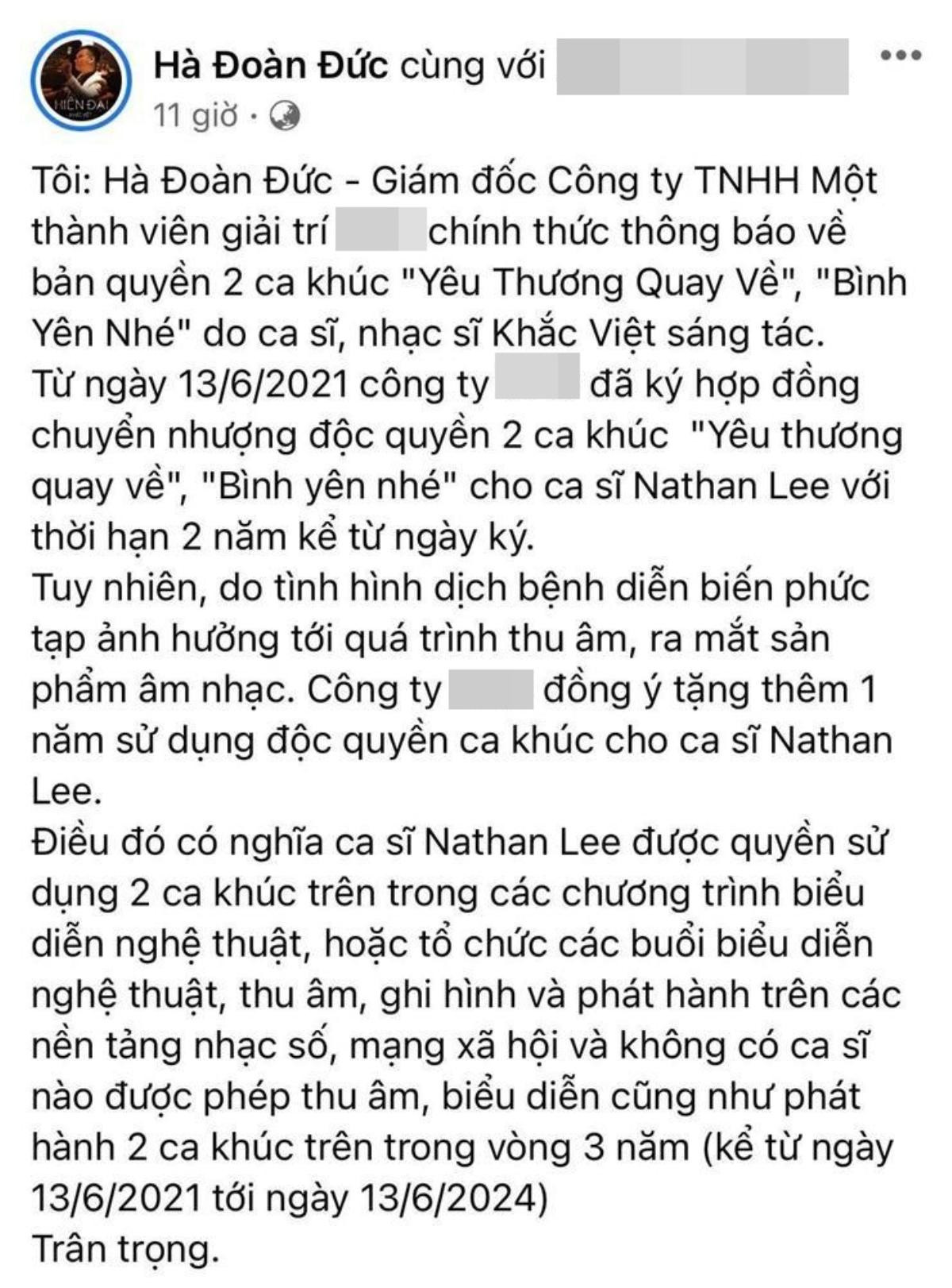 Phía Khắc Việt thẳng tay 'vạch mặt' Cao Thái Sơn 'hát lậu' ca khúc Nathan Lee đã mua độc quyền? Ảnh 3