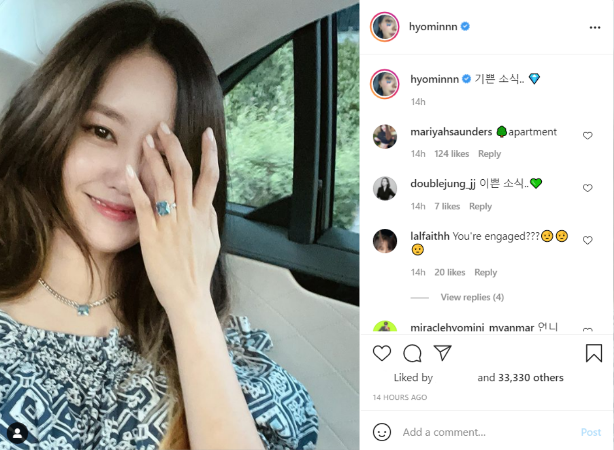 Hyomin (T-ARA) khoe nhẫn, fan đồn đoán 'ngày cưới đến rồi?' Ảnh 1