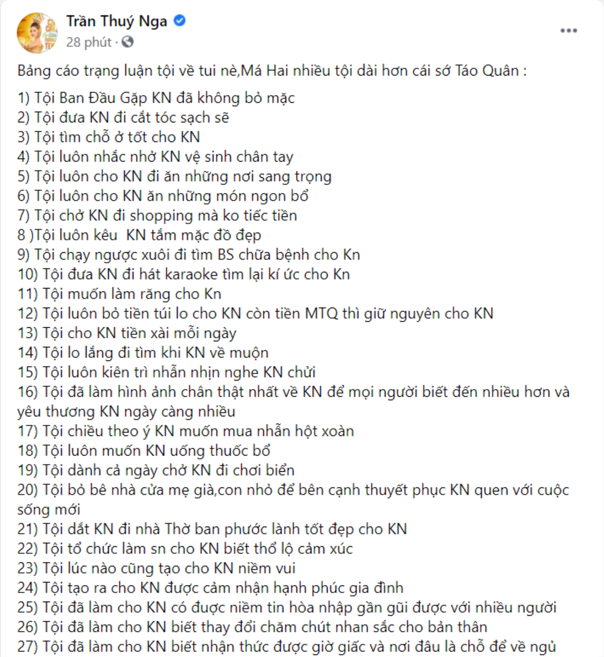 Thúy Nga 'tự thú 30 tội trạng' đã làm với ca sĩ Kim Ngân, dân mạng đọc xong thấy thương thay vì chỉ trích Ảnh 2