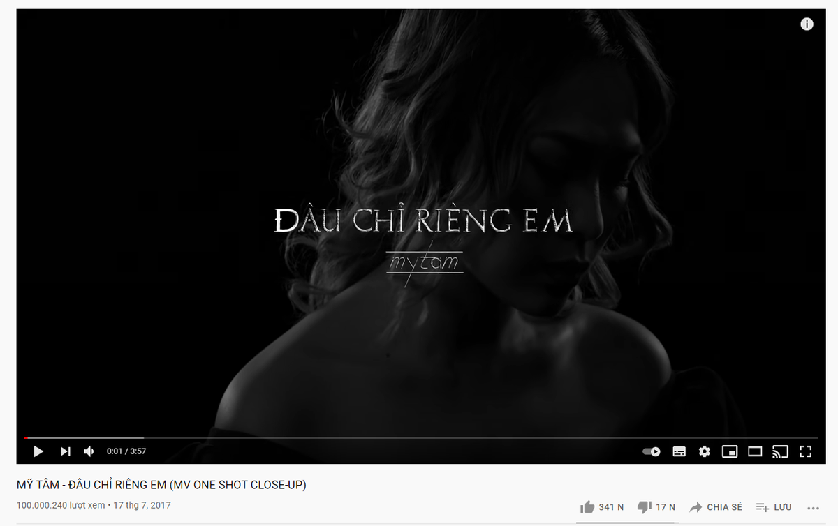 Mỹ Tâm chính thức có MV trăm triệu view đầu tiên trên Youtube, ca khúc được gọi tên là... Ảnh 1