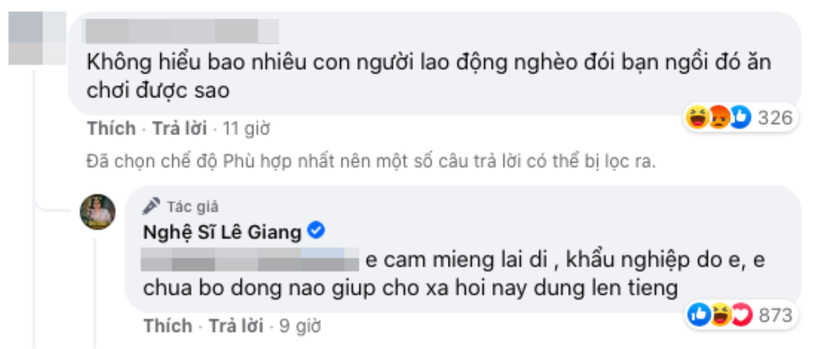 Ngồi ăn với Anh Đức, Lê Giang bị netizen 'xỉa xói' chuyện từ thiện và gay gắt đáp: 'Em câm miệng lại đi' Ảnh 4