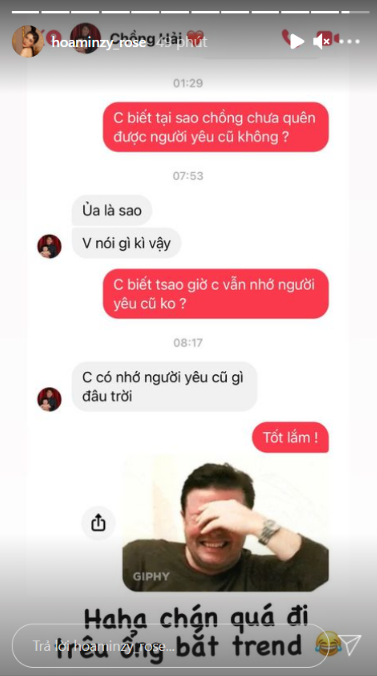 Bắt trend hỏi chồng vì sao còn nhớ người yêu cũ, Hòa Minzy nhận cái kết bất ngờ Ảnh 2