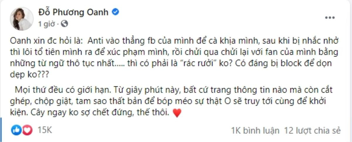 Phương Oanh chính thức lên tiếng khi bị tố gọi khán giả là 'rác rưởi' Ảnh 3