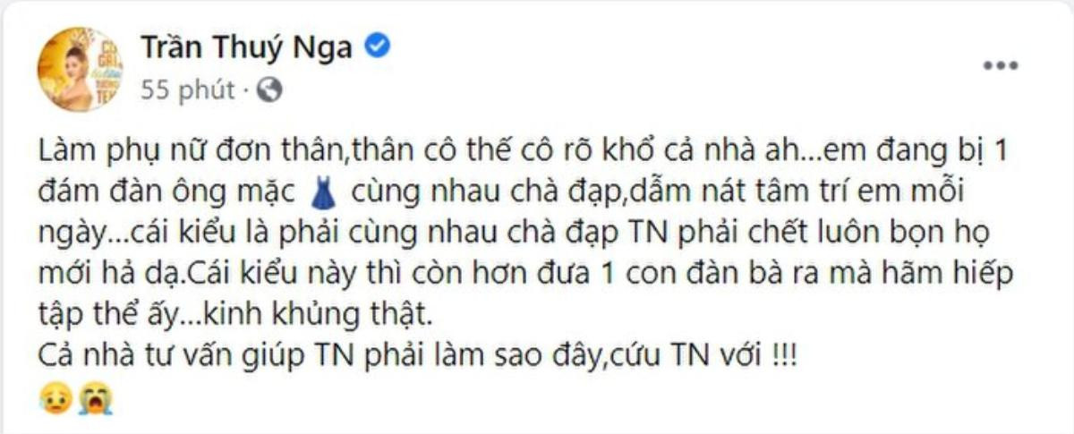 Thân Thúy Hà sâu cay an ủi Thúy Nga chuyện bị chà đạp: 'Em là nạn nhân của con đàn bà miệng nọc độc' Ảnh 1