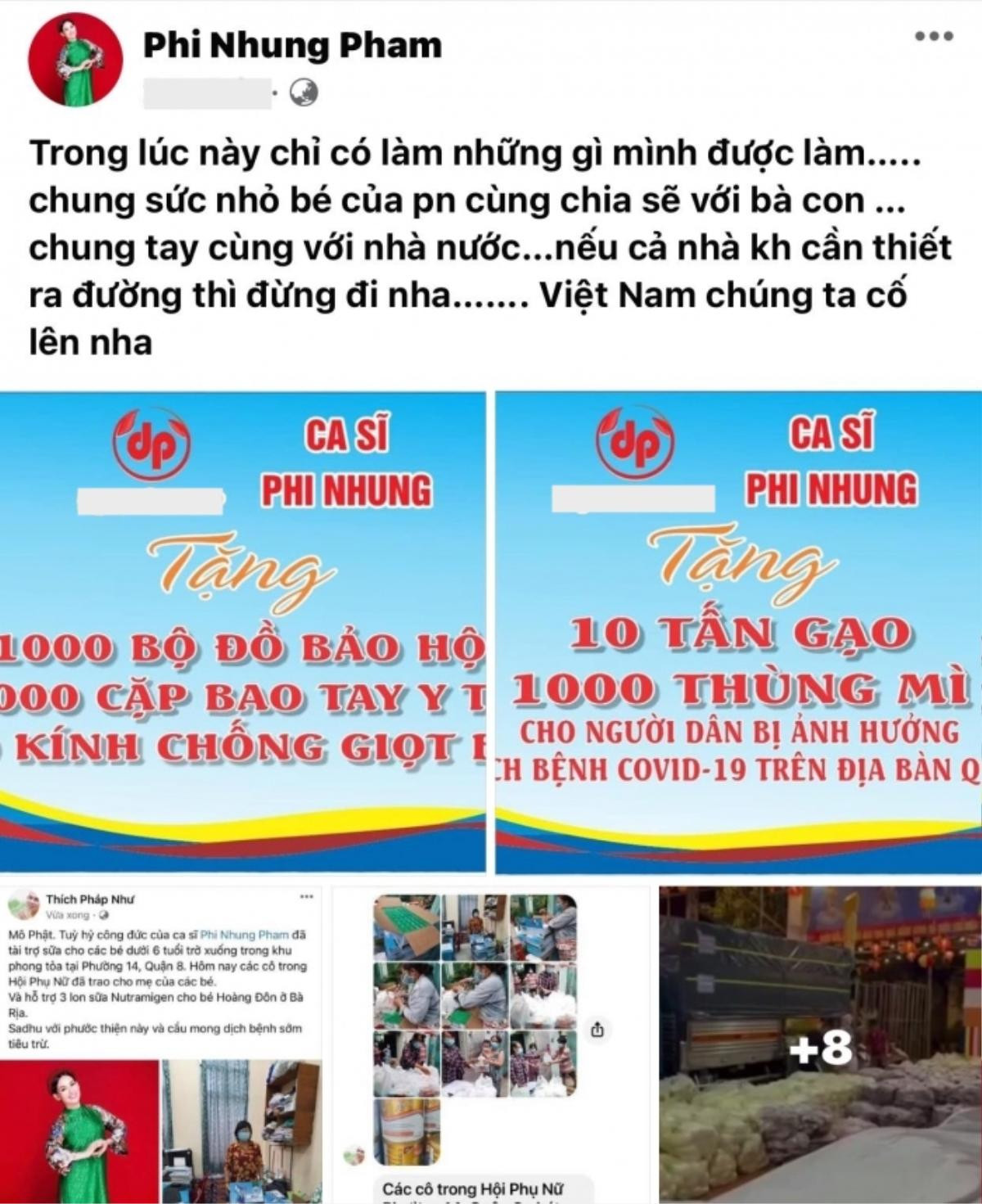 Hậu lùm xùm với Hồ Văn Cường, Phi Nhung có động thái gây chú ý khi san sẻ khó khăn với bà con TP HCM Ảnh 1