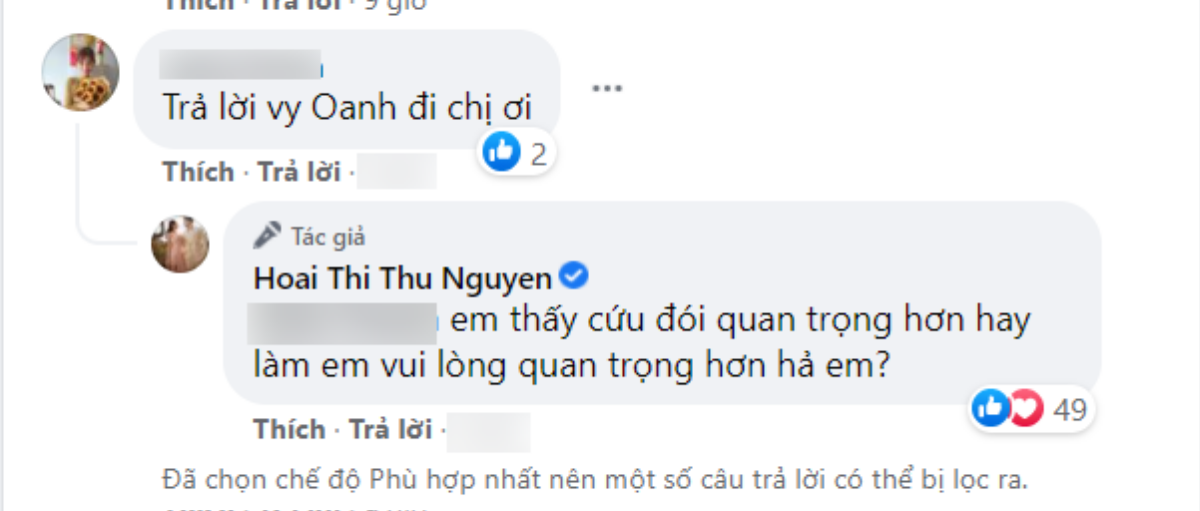 Khi được nói hãy 'đáp trả' Vy Oanh, hoa hậu Thu Hoài khẳng định 'chắc nịch' Ảnh 2