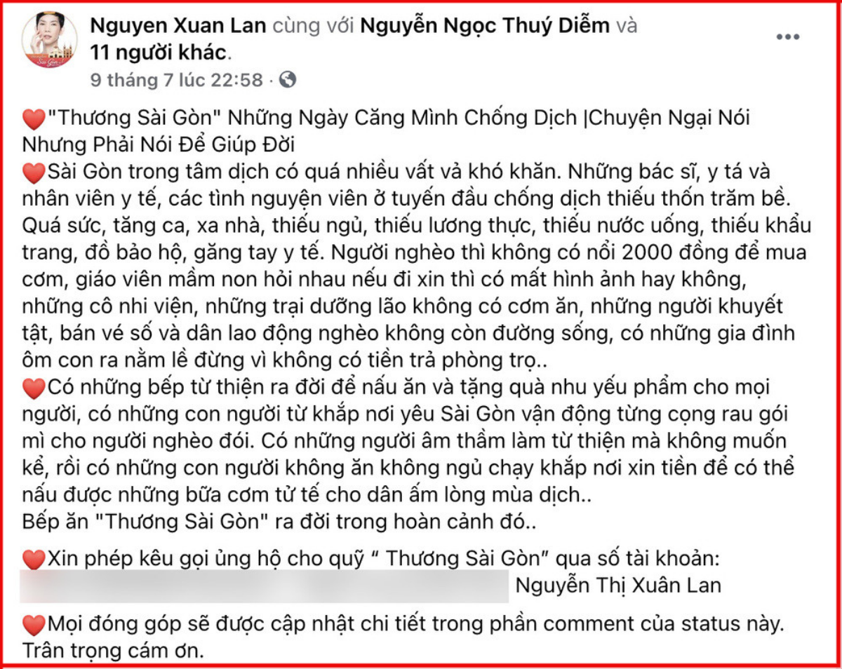 Xuân Lan mở bếp ăn từ thiện, Thúy Diễm hăng hái ủng hộ Ảnh 1