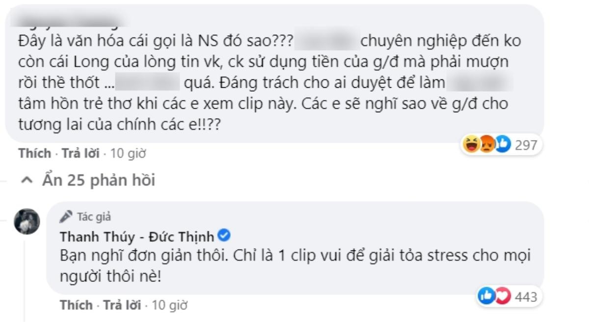 Thanh Thúy bị 'chửi tan nát' vì làm clip lừa tiền ông xã Đức Thịnh: 'Đăng lên để trẻ con học theo à?' Ảnh 6